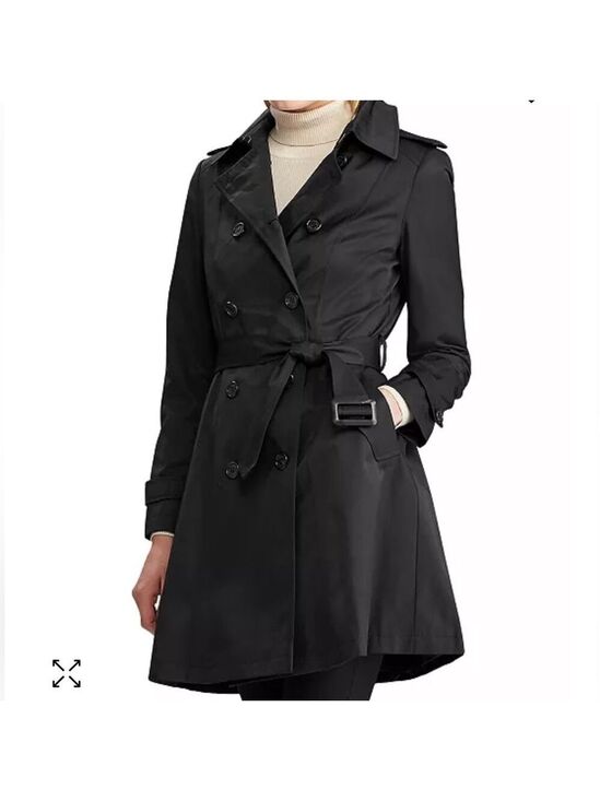 BCBGeneration Jackets & Blazers - BLACK women’s double breasted trench coat